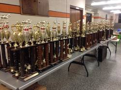 Trophies from annual Banquet
